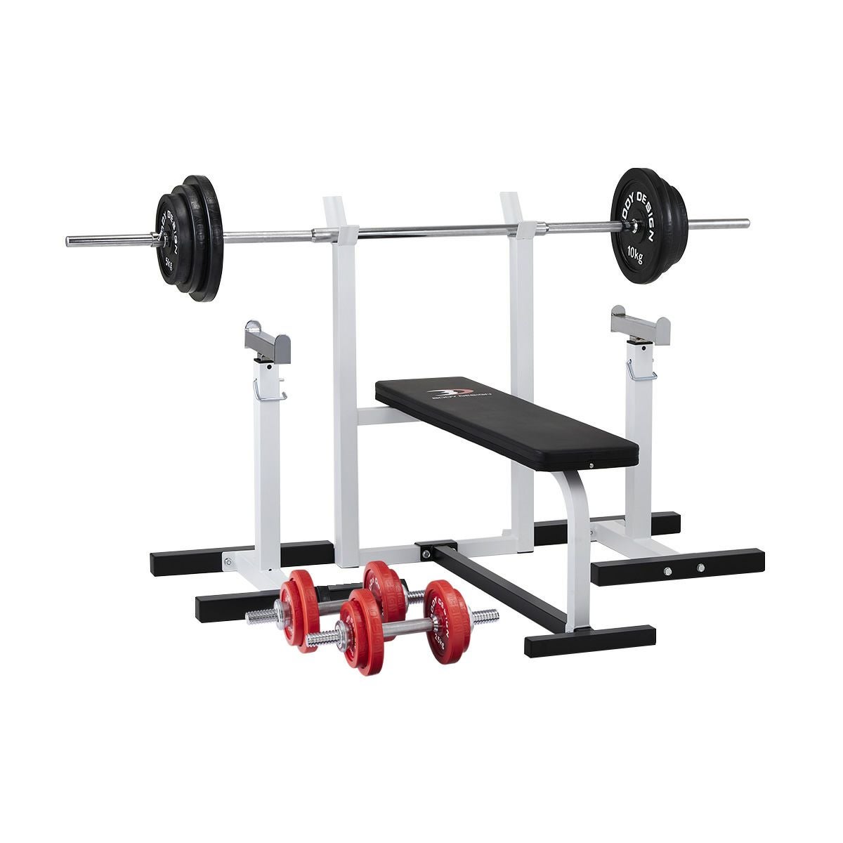 レッドセーフティパックⅠ/ ラバーバーベルセット70kg / シャフト180cm