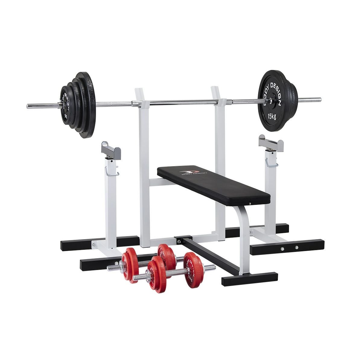 レッドセーフティパックⅠ/ ラバーバーベルセット100kg / シャフト