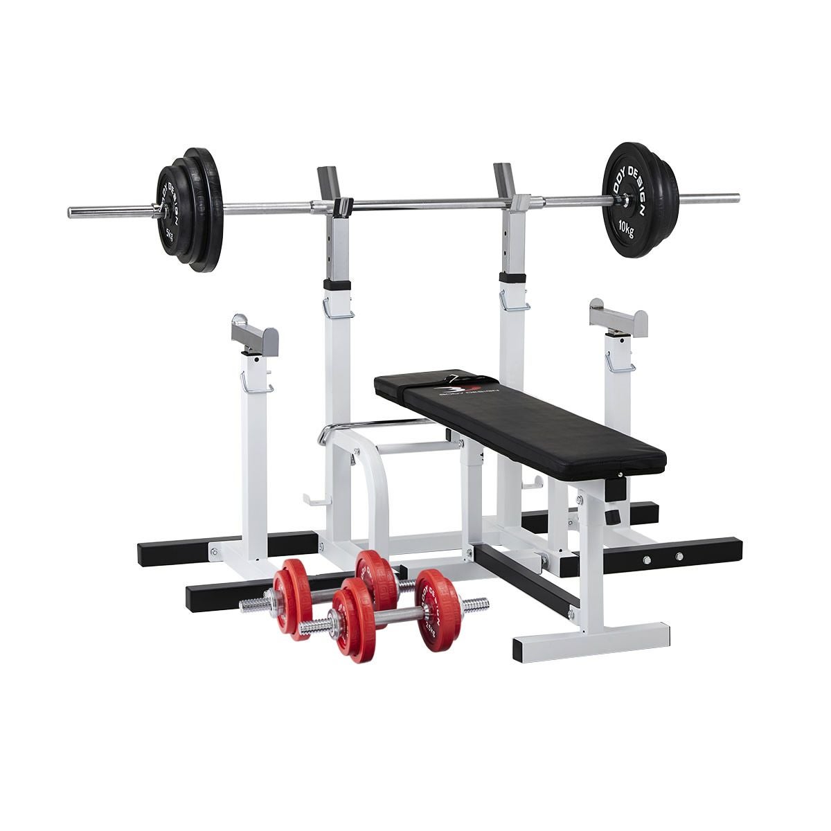 レッドセーフティパックⅡ/ ラバーバーベルセット70kg / シャフト180cm