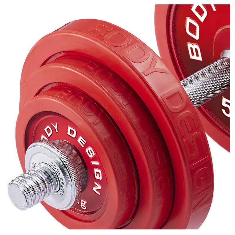 片手 レッドラバーダンベルセット 30kg | ボディデザイン