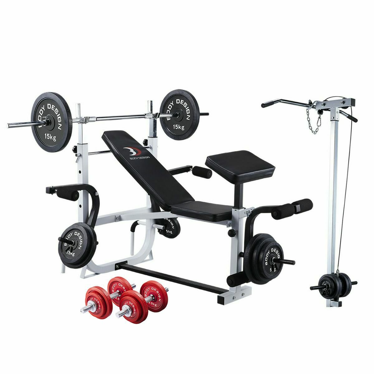 レッドホームビルダーパックⅡ/ ラット付：ラバーバーベル100kg